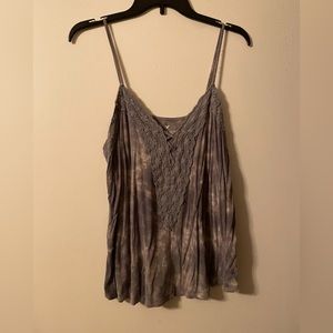 Lace detailed American eagle Tank
